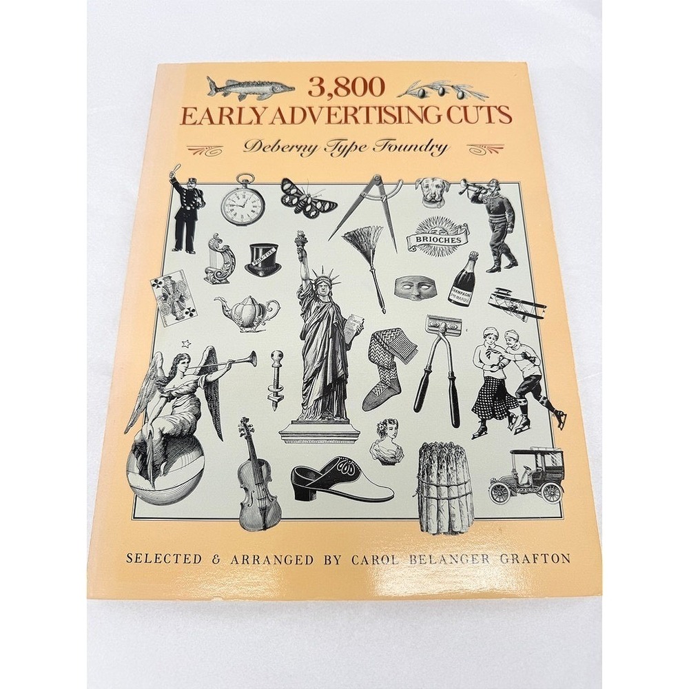 3800 Early Advertising Cuts Deberny Type Foundry Art Book Ephemera - GOOD copy